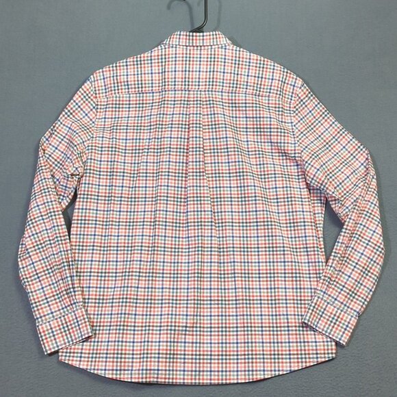 Johnnie-O Shirt Men's L Malibu Red Plaid Todd Hangin' Out Long Sleeve Button Up - Picture 8 of 11